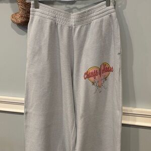 Boys Lie Light Blue Wide Leg Pants with Heart Design
